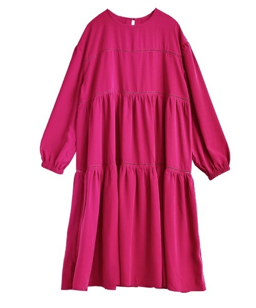 zootie（ズーティー）の「はしごレース ティアードワンピース（ワンピース・レディース・ロイヤルブルー/ブラック/ピンク・M）」の18枚目の写真