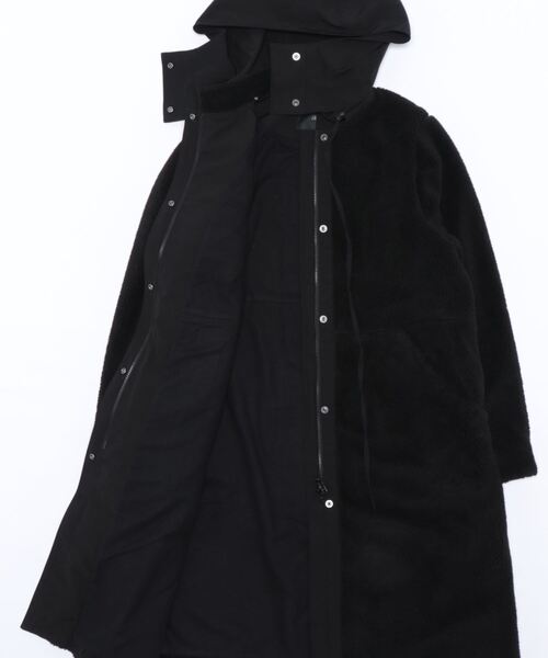 Hart(ハート)の「Hart / boa hooded coat(ボアフードコート)(その他アウター・レディース・ブラック・38)」の3枚目の写真