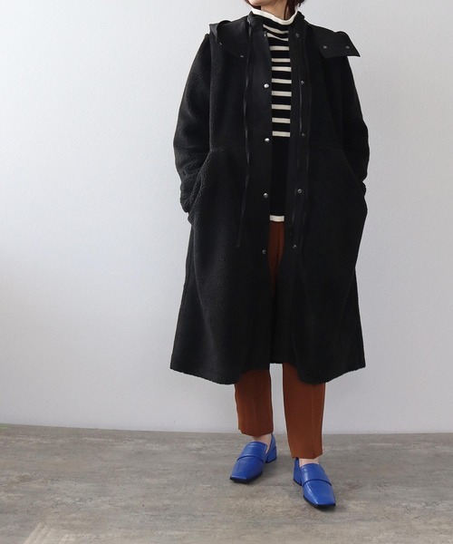 Hart(ハート)の「Hart / boa hooded coat(ボアフードコート)(その他アウター・レディース・ブラック・38)」の6枚目の写真