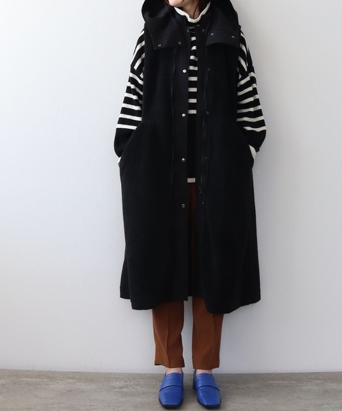 Hart(ハート)の「Hart / boa hooded coat(ボアフードコート)(その他アウター・レディース・ブラック・38)」の7枚目の写真
