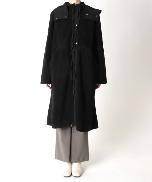Hart(ハート)の「Hart / boa hooded coat(ボアフードコート)(その他アウター・レディース・ブラック・38)」の9枚目の写真