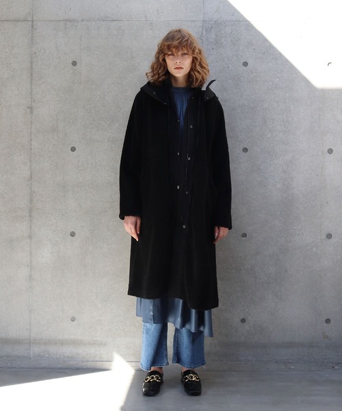 Hart(ハート)の「Hart / boa hooded coat(ボアフードコート)(その他アウター・レディース・ブラック・38)」の22枚目の写真