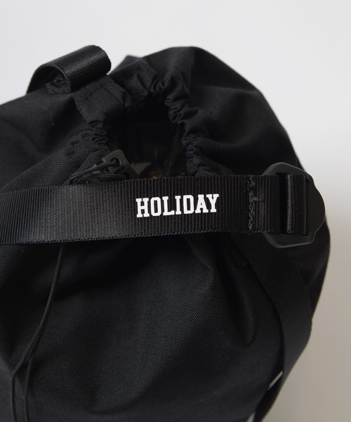 HOLIDAY（ホリデイ）の「HOLIDAY PACKABLE MEDIUM POCHETTE (HEAVY) ホリデイパッカブルミディアムポシェット (ヘビー)（ショルダーバッグ・レディース・ブラック・ONE SIZE）」の7枚目の写真