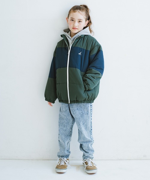 NAUTICA（ノーティカ）の「【NAUTICA/ノーティカ】配色中綿ジャケット（ブルゾン・キッズ・グリーン/ブラック・140/130/150/120）」の12枚目の写真