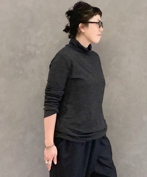 JOURNAL STANDARD LUXE(ジャーナルスタンダード ラックス)の「エアフライス ボトルプルオーバー(Tシャツ/カットソー・レディース・チャコールグレー/ライトグレー・FREE)」の1枚目の写真