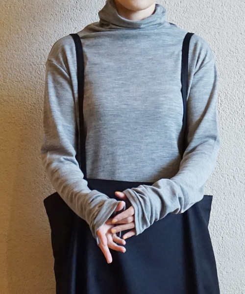 JOURNAL STANDARD LUXE(ジャーナルスタンダード ラックス)の「エアフライス ボトルプルオーバー(Tシャツ/カットソー・レディース・チャコールグレー/ライトグレー・FREE)」の7枚目の写真