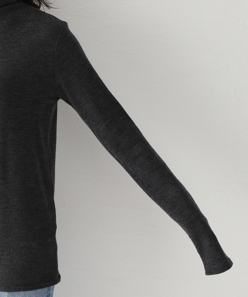 JOURNAL STANDARD LUXE(ジャーナルスタンダード ラックス)の「エアフライス ボトルプルオーバー(Tシャツ/カットソー・レディース・チャコールグレー/ライトグレー・FREE)」の17枚目の写真