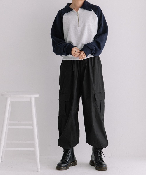 Flugge(フラッジー)の「raglan sleeve zip sweat/ラグランスリーブジップスウェット(スウェット・レディース・レッド/ネイビー・FREE)」の5枚目の写真