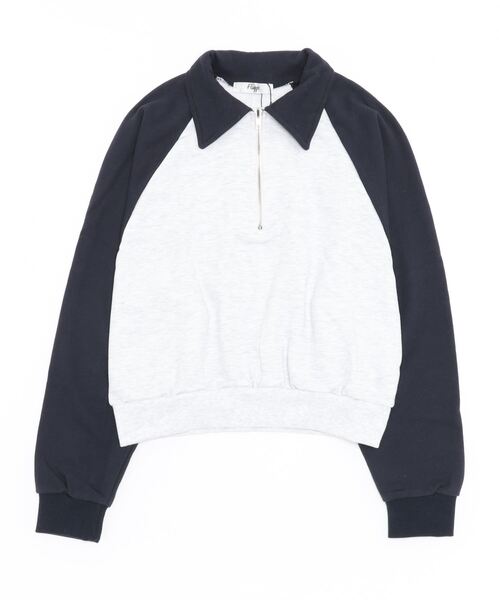 Flugge(フラッジー)の「raglan sleeve zip sweat/ラグランスリーブジップスウェット(スウェット・レディース・レッド/ネイビー・FREE)」の7枚目の写真