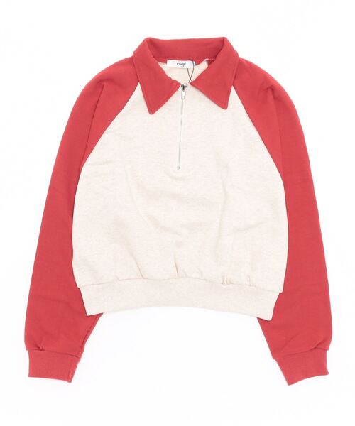 Flugge(フラッジー)の「raglan sleeve zip sweat/ラグランスリーブジップスウェット(スウェット・レディース・レッド/ネイビー・FREE)」の8枚目の写真