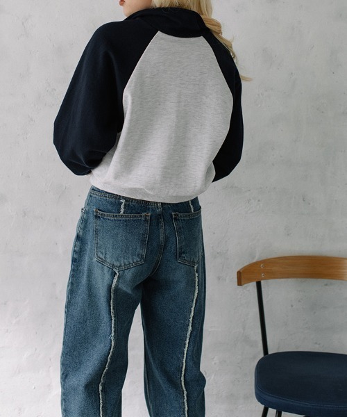 Flugge(フラッジー)の「raglan sleeve zip sweat/ラグランスリーブジップスウェット(スウェット・レディース・レッド/ネイビー・FREE)」の21枚目の写真