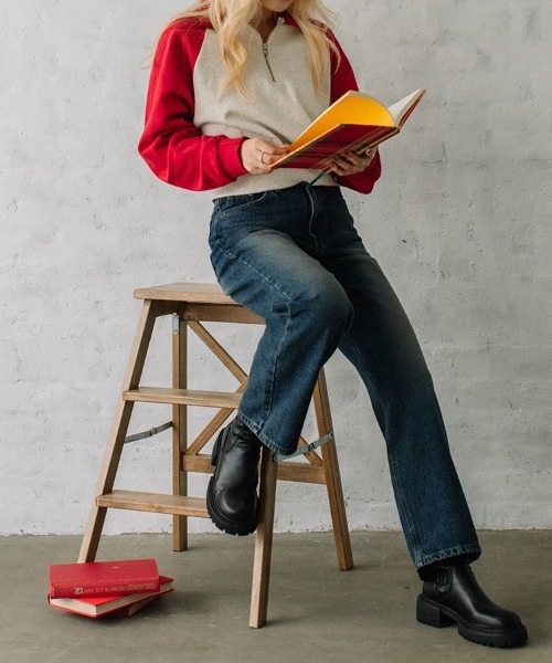Flugge(フラッジー)の「raglan sleeve zip sweat/ラグランスリーブジップスウェット(スウェット・レディース・レッド/ネイビー・FREE)」の19枚目の写真