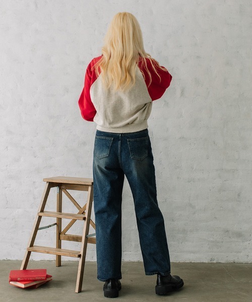 Flugge(フラッジー)の「raglan sleeve zip sweat/ラグランスリーブジップスウェット(スウェット・レディース・レッド/ネイビー・FREE)」の18枚目の写真