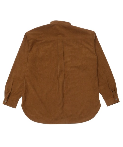 Pitta Re:)（ピッタリ）の「ラウンドテール スタンドカラー 長袖コーデュロイシャツ（シャツ/ブラウス・メンズ・ダークブラウン・LL/S/M/L）」の6枚目の写真
