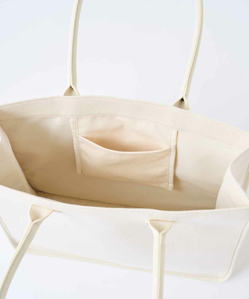 one after another NICE CLAUP(ワンアフターアナザーナイスクラップ)の「【A4サイズ収納可能】刺繍入りトリミングトートバッグ(トートバッグ・レディース・アイボリー/ブラック/ピンク・FREE)」の19枚目の写真