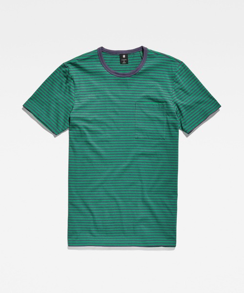 G-STAR（ジースター）の「STRIPE SLIM T-SHIRT/ポケT/ストライプ（Tシャツ/カットソー・メンズ・ストライプ/ブルー系その他/ホワイト×ブラック・LARGE/MEDIUM/SMALL/X-LARGE/X-SMALL）」の7枚目の写真