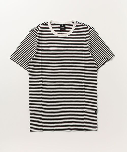 G-STAR（ジースター）の「STRIPE SLIM T-SHIRT/ポケT/ストライプ（Tシャツ/カットソー・メンズ・ストライプ/ブルー系その他/ホワイト×ブラック・LARGE/MEDIUM/SMALL/X-LARGE/X-SMALL）」の22枚目の写真