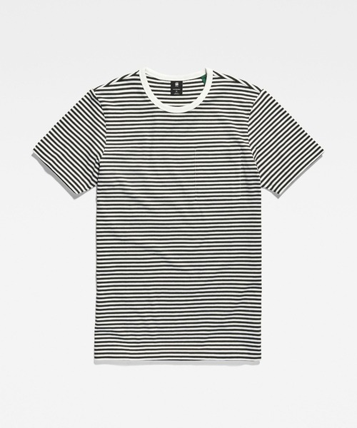 G-STAR（ジースター）の「STRIPE SLIM T-SHIRT/ポケT/ストライプ（Tシャツ/カットソー・メンズ・ストライプ/ブルー系その他/ホワイト×ブラック・LARGE/MEDIUM/SMALL/X-LARGE/X-SMALL）」の20枚目の写真