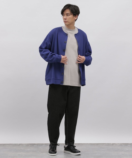 LAKOLE（ラコレ）の「スムースモックネックロングTシャツ / 181175（Tシャツ/カットソー・メンズ・ブラック/サンドグレー/ホワイト・MEDIUM/LARGE）」の7枚目の写真