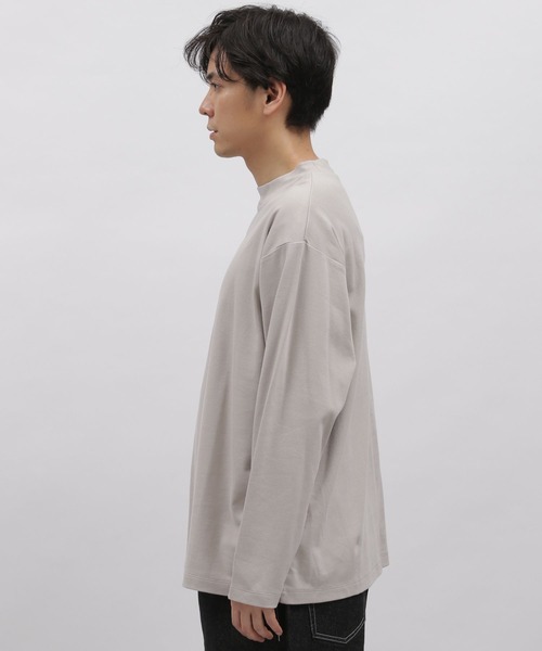 LAKOLE（ラコレ）の「スムースモックネックロングTシャツ / 181175（Tシャツ/カットソー・メンズ・ブラック/サンドグレー/ホワイト・MEDIUM/LARGE）」の9枚目の写真