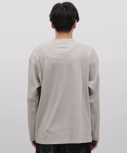 LAKOLE（ラコレ）の「スムースモックネックロングTシャツ / 181175（Tシャツ/カットソー・メンズ・ブラック/サンドグレー/ホワイト・MEDIUM/LARGE）」の10枚目の写真