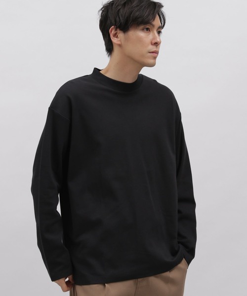 LAKOLE（ラコレ）の「スムースモックネックロングTシャツ / 181175（Tシャツ/カットソー・メンズ・ブラック/サンドグレー/ホワイト・MEDIUM/LARGE）」の21枚目の写真