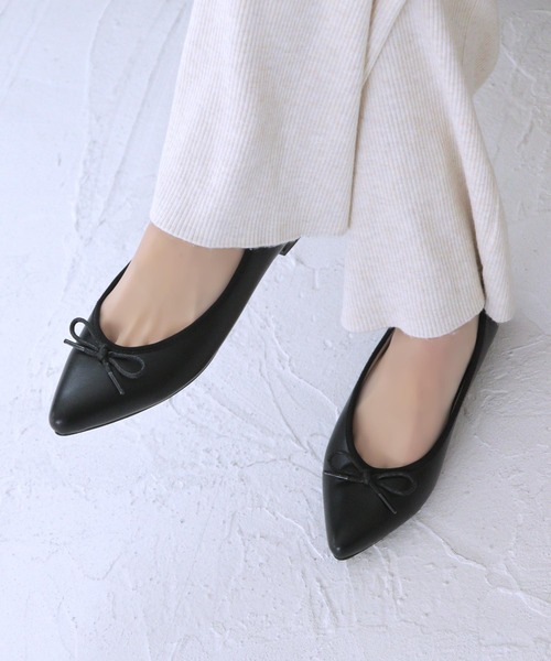 SOROTTO（ソロット）の「ポインテッドトゥ バレエシューズ/ローヒール パンプス（バレエシューズ・レディース・ライトブラウン/ライトブルー/ブラック/ホワイト/ゴールド・S/M/L/LL/3L）」の3枚目の写真