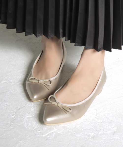 SOROTTO（ソロット）の「ポインテッドトゥ バレエシューズ/ローヒール パンプス（バレエシューズ・レディース・ライトブラウン/ライトブルー/ブラック/ホワイト/ゴールド・S/M/L/LL/3L）」の6枚目の写真