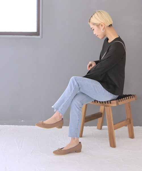 SOROTTO（ソロット）の「ポインテッドトゥ バレエシューズ/ローヒール パンプス（バレエシューズ・レディース・ライトブラウン/ライトブルー/ブラック/ホワイト/ゴールド・S/M/L/LL/3L）」の15枚目の写真