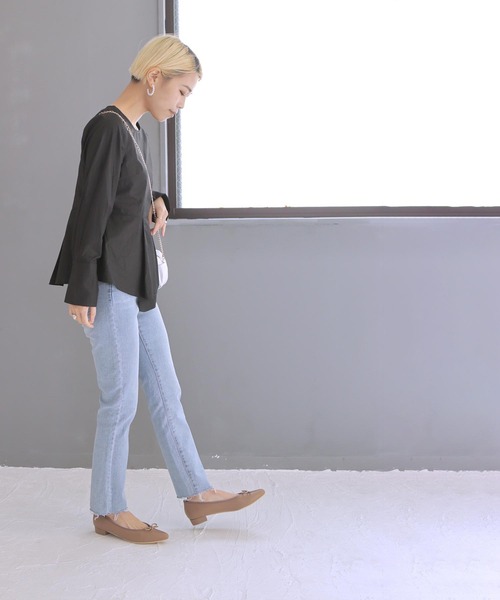 SOROTTO（ソロット）の「ポインテッドトゥ バレエシューズ/ローヒール パンプス（バレエシューズ・レディース・ライトブラウン/ライトブルー/ブラック/ホワイト/ゴールド・S/M/L/LL/3L）」の12枚目の写真