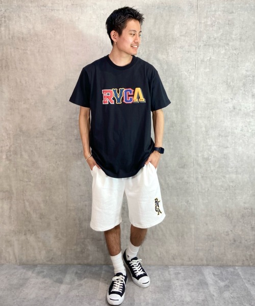RVCA(ルーカ)の「RVCA/ルーカ ロゴプリントTシャツ ロゴT/クルーネックTシャツ ワンポイント BD041-230(Tシャツ/カットソー・メンズ・ホワイト×レッド/グリーン/ブラック×レッド・L/XL/M)」の12枚目の写真
