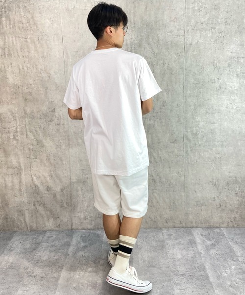 RVCA(ルーカ)の「RVCA/ルーカ ロゴプリントTシャツ ロゴT/クルーネックTシャツ ワンポイント BD041-230(Tシャツ/カットソー・メンズ・ホワイト×レッド/グリーン/ブラック×レッド・L/XL/M)」の8枚目の写真