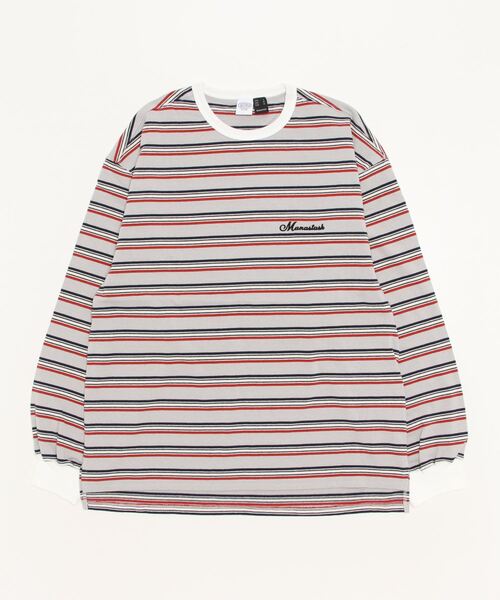 MANASTASH（マナスタッシュ）の「MANASTASH/マナスタッシュ　CLASSIC BORDER TEE クラシックボーダーティー（Tシャツ/カットソー・メンズ・その他18/グリーン/グレー・L/XL/M）」の15枚目の写真