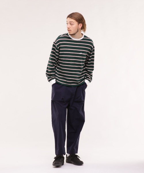 MANASTASH（マナスタッシュ）の「MANASTASH/マナスタッシュ　CLASSIC BORDER TEE クラシックボーダーティー（Tシャツ/カットソー・メンズ・その他18/グリーン/グレー・L/XL/M）」の5枚目の写真