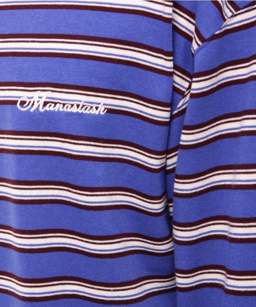 MANASTASH（マナスタッシュ）の「MANASTASH/マナスタッシュ　CLASSIC BORDER TEE クラシックボーダーティー（Tシャツ/カットソー・メンズ・その他18/グリーン/グレー・L/XL/M）」の11枚目の写真