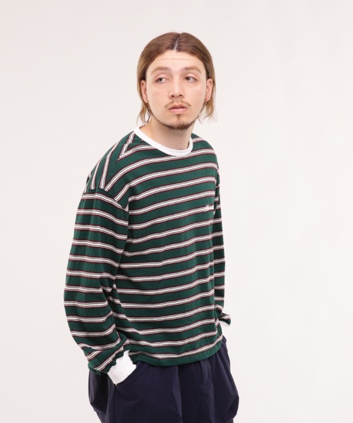 MANASTASH（マナスタッシュ）の「MANASTASH/マナスタッシュ　CLASSIC BORDER TEE クラシックボーダーティー（Tシャツ/カットソー・メンズ・その他18/グリーン/グレー・L/XL/M）」の16枚目の写真