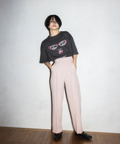 WoM（ワム）の「WOM FACE T SHIRT（Tシャツ/カットソー・レディース・ライトブルー/オフホワイト/スミクロ・SMALL/MEDIUM/LARGE）」の3枚目の写真