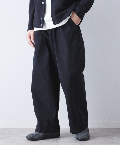 417 EDIFICE（フォーワンセブンエディフィス）の「FRENCH WORK DENIM PANTS / ワイドデニムパンツ（デニムパンツ・メンズ・ブラック/ブルー系その他・SMALL/MEDIUM/LARGE）」の6枚目の写真