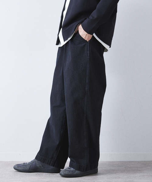 417 EDIFICE（フォーワンセブンエディフィス）の「FRENCH WORK DENIM PANTS / ワイドデニムパンツ（デニムパンツ・メンズ・ブラック/ブルー系その他・SMALL/MEDIUM/LARGE）」の8枚目の写真