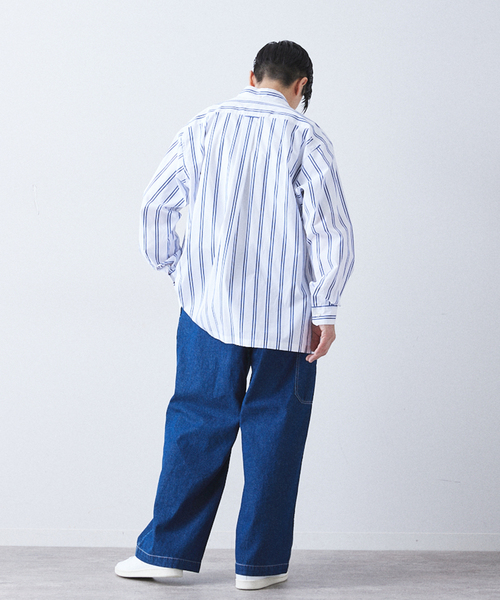 417 EDIFICE（フォーワンセブンエディフィス）の「FRENCH WORK DENIM PANTS / ワイドデニムパンツ（デニムパンツ・メンズ・ブラック/ブルー系その他・SMALL/MEDIUM/LARGE）」の13枚目の写真