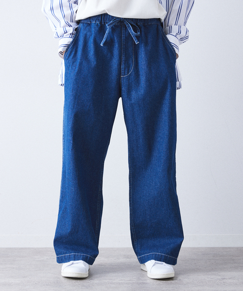 417 EDIFICE（フォーワンセブンエディフィス）の「FRENCH WORK DENIM PANTS / ワイドデニムパンツ（デニムパンツ・メンズ・ブラック/ブルー系その他・SMALL/MEDIUM/LARGE）」の14枚目の写真