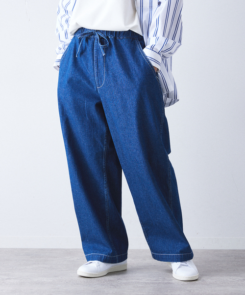 417 EDIFICE（フォーワンセブンエディフィス）の「FRENCH WORK DENIM PANTS / ワイドデニムパンツ（デニムパンツ・メンズ・ブラック/ブルー系その他・SMALL/MEDIUM/LARGE）」の16枚目の写真
