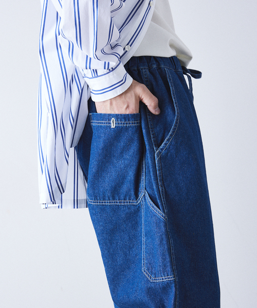 417 EDIFICE（フォーワンセブンエディフィス）の「FRENCH WORK DENIM PANTS / ワイドデニムパンツ（デニムパンツ・メンズ・ブラック/ブルー系その他・SMALL/MEDIUM/LARGE）」の18枚目の写真