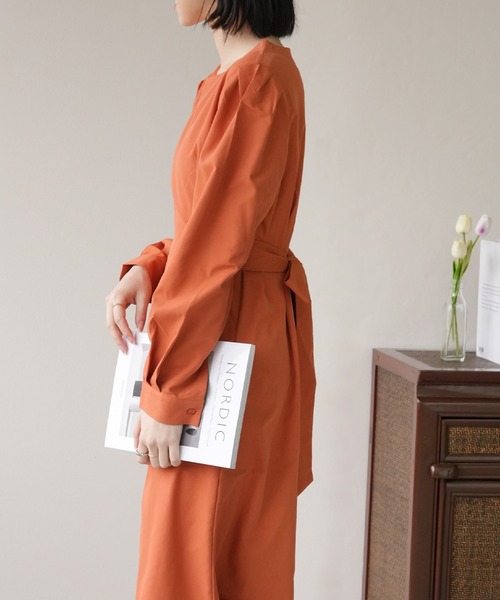 IAMUSE(アイアミューズ)の「バックリボンベルトワンピース S0356【IAMUSE】(ワンピース・レディース・オレンジ/ベージュ/ブラック・S/M/L)」の12枚目の写真