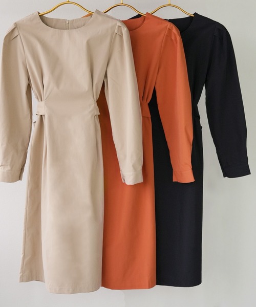 IAMUSE(アイアミューズ)の「バックリボンベルトワンピース S0356【IAMUSE】(ワンピース・レディース・オレンジ/ベージュ/ブラック・S/M/L)」の16枚目の写真
