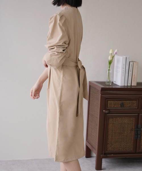 IAMUSE(アイアミューズ)の「バックリボンベルトワンピース S0356【IAMUSE】(ワンピース・レディース・オレンジ/ベージュ/ブラック・S/M/L)」の9枚目の写真
