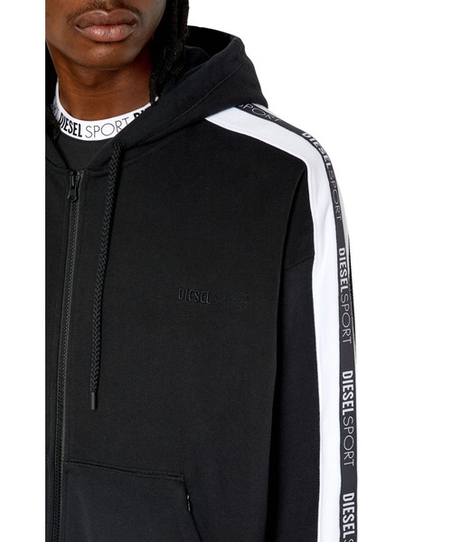 DIESEL(ディーゼル)の「メンズ ジップアップ スウエット DIESEL SPORT(パーカー・メンズ・カーキ/ブラック・LARGE/X-LARGE/MEDIUM/X-SMALL/SMALL/XXX-LARGE/XX-LARGE)」の9枚目の写真