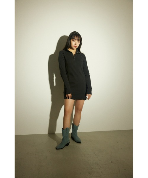 LAGUA GEM(ラグアジェム)の「RING BUTTON RIB OP ワンピース(ワンピース・レディース・ホワイト/杢グレー/ブラック・SMALL/MEDIUM)」の16枚目の写真