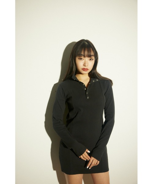 LAGUA GEM(ラグアジェム)の「RING BUTTON RIB OP ワンピース(ワンピース・レディース・ホワイト/杢グレー/ブラック・SMALL/MEDIUM)」の17枚目の写真