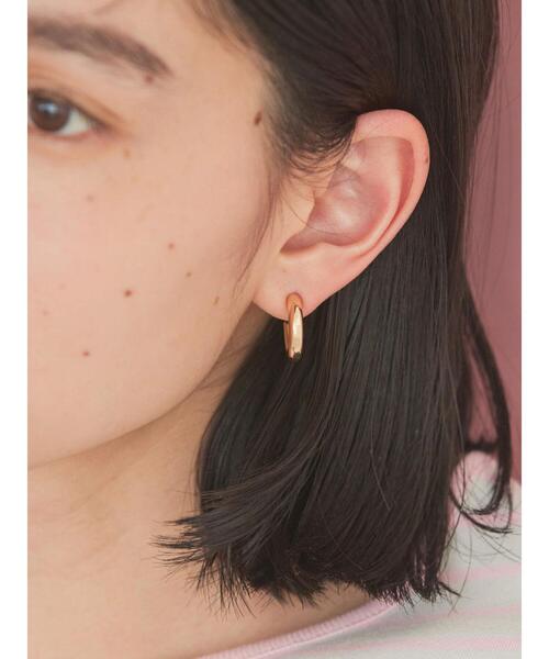 AMERICAN HOLIC（アメリカンホリック）の「チャンキーフープピアス（ピアス（両耳用）・レディース・シルバー/ゴールド・FREE）」の9枚目の写真